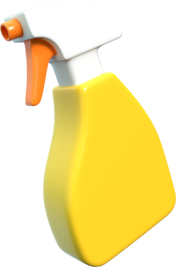 3D Spray Bottle Cleaner Illustration