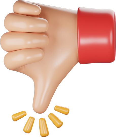 dislike 3d icon illustration