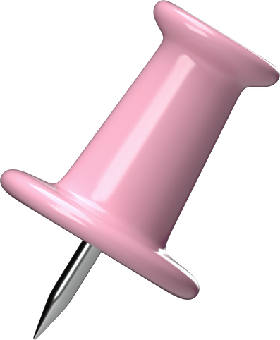 3d push pin cute pink icon